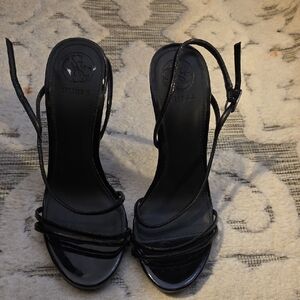 Guess Sleek Black Strappy Heels